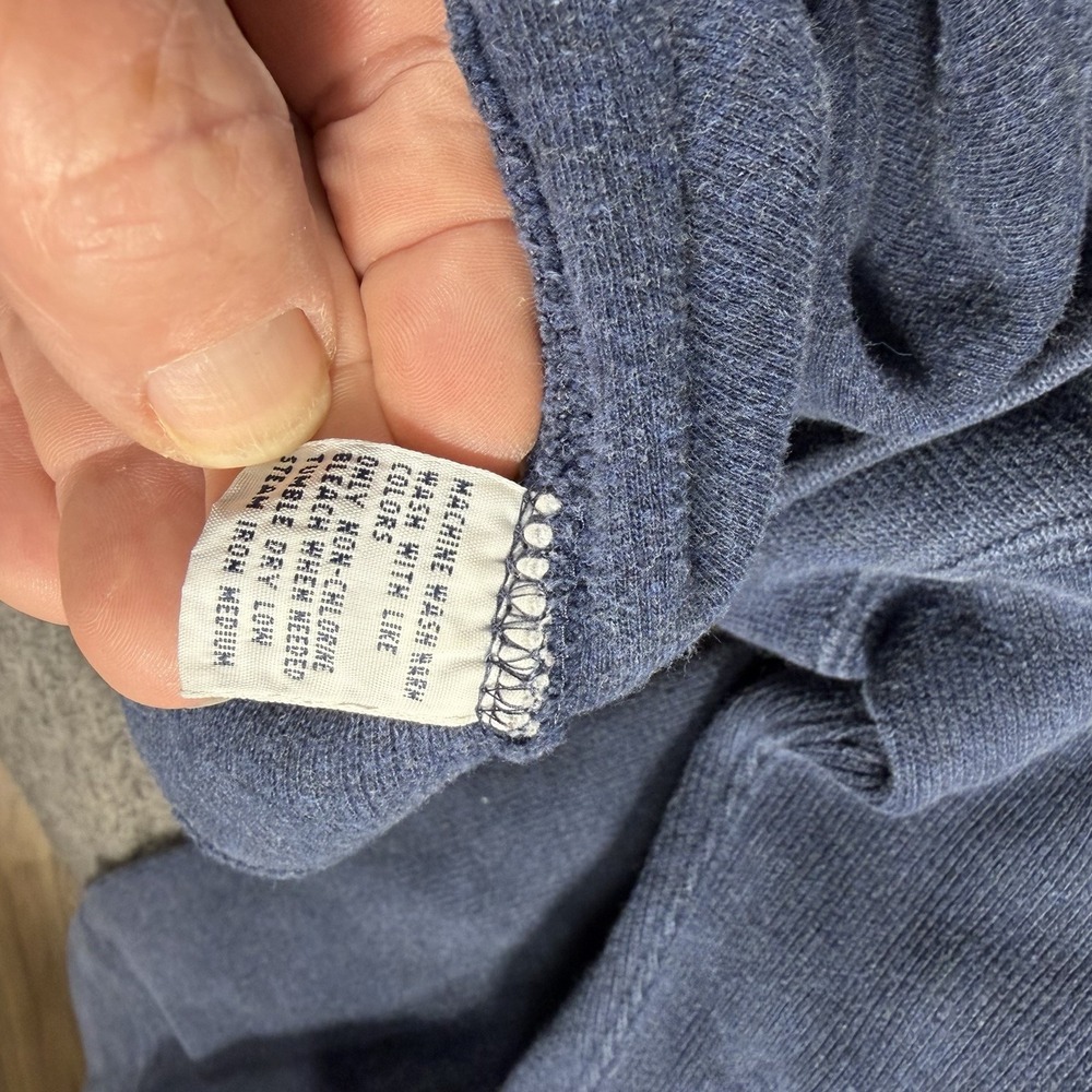 Vintage Polo Ralph Lauren Sweater Sweatshirt Preppy Men 2XL Blue Crewneck Pony - Picture 7 of 7